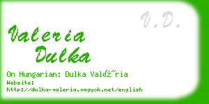 valeria dulka business card
